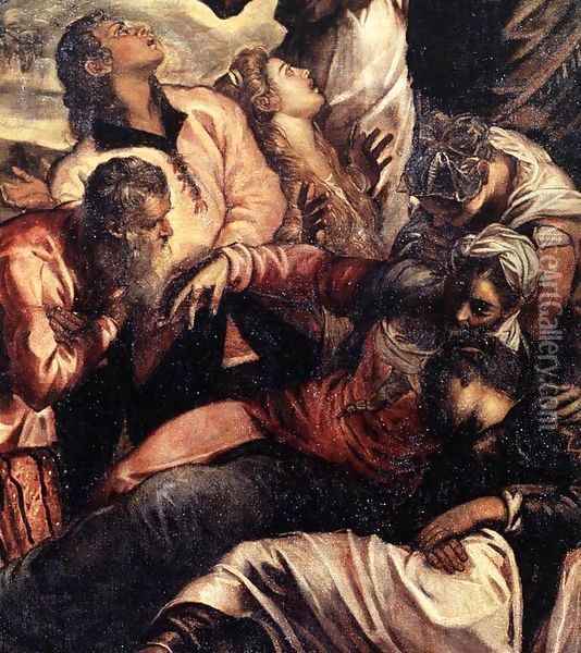 The Crucifixion (detail) 5 Oil Painting - Jacopo Tintoretto (Robusti)
