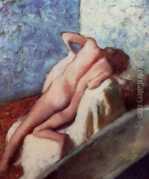 After the Bath 2 1896 Oil Painting - Edgar Degas
