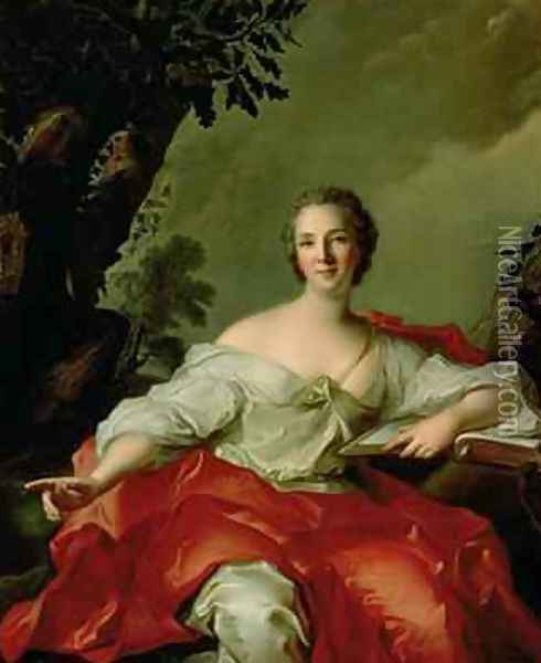 Portrait of Madame Geoffrin 1699-1777 1738 Oil Painting - Jean-Marc Nattier