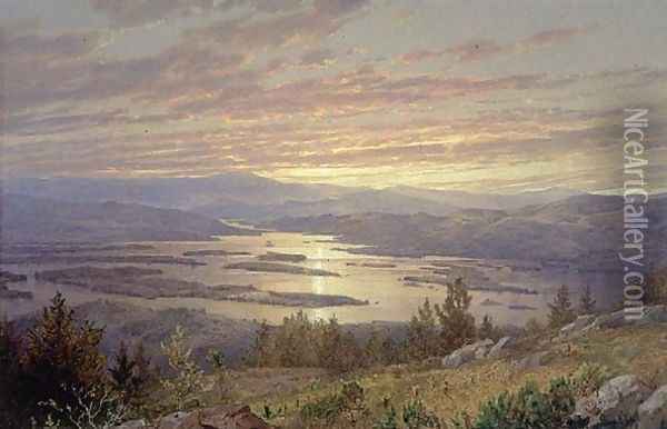 Lake Squam From Red Hill3 Oil Painting - William Trost Richards