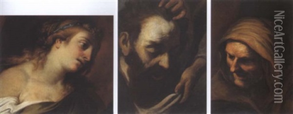 Kopf Oil Painting - Annibale Carracci