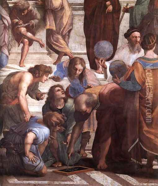 The School of Athens (detail) 2 Oil Painting - Raffaelo Sanzio