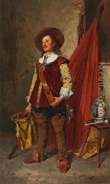 Soldier Of The Thirty Years' War Oil Painting - Carl Wilhelm Anton Seiler