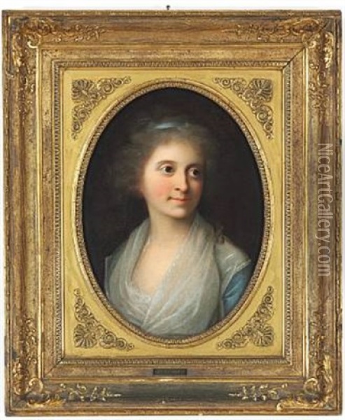 Portrait Of Cathrine Hedevig Fabritius De Tengnagel (1768-1850) Oil Painting - Jens Juel