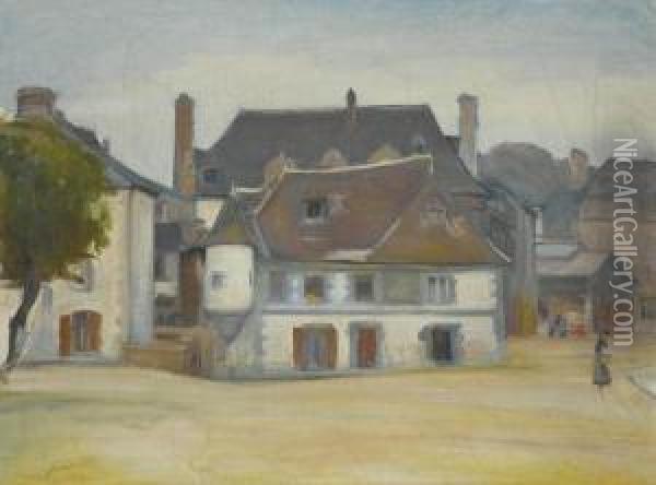 Scene De Village Oil Painting - Wladyslaw Slewinski