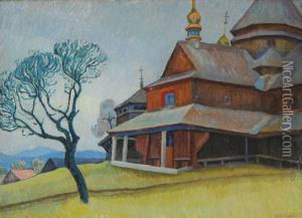 Cerkiew Oil Painting - Wladyslaw Stapinski