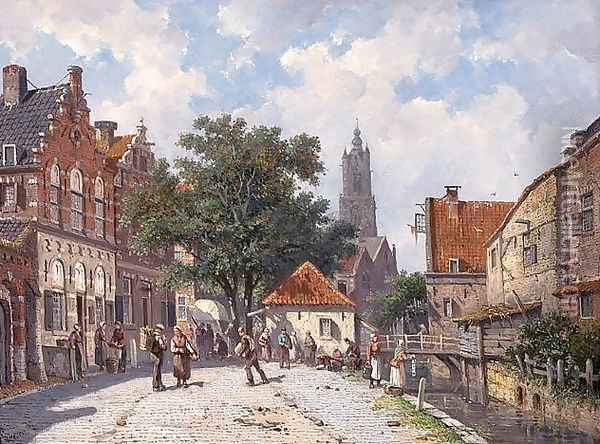 Amsterdam Oil Painting - Adrianus Eversen