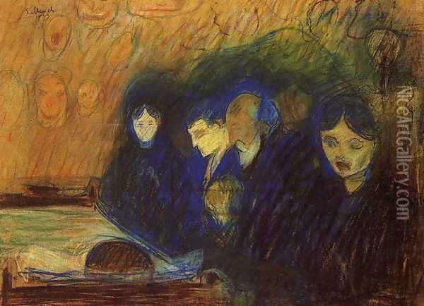 By the Deathbed 2 Oil Painting - Edvard Munch