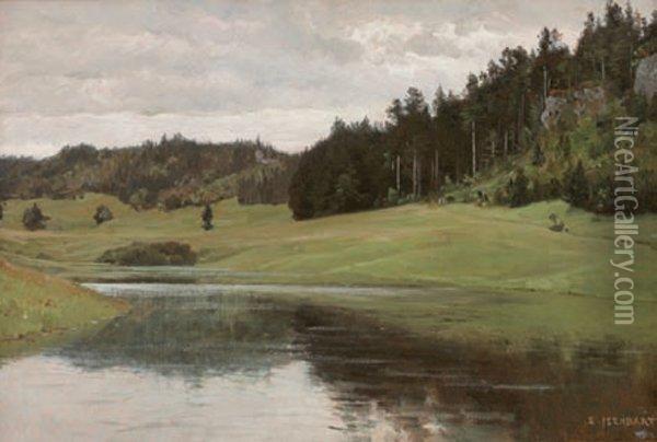 Paysage Franc-comtois Oil Painting - Marie-Victor Emile Isenbart