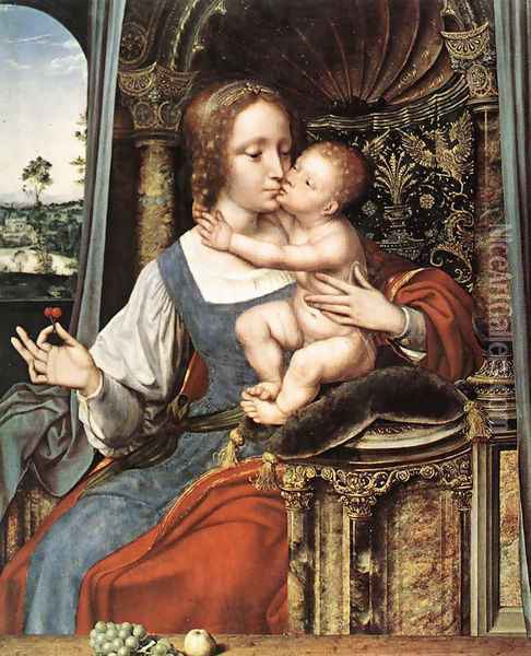 Virgin and Child (2) Oil Painting - Quinten Metsys