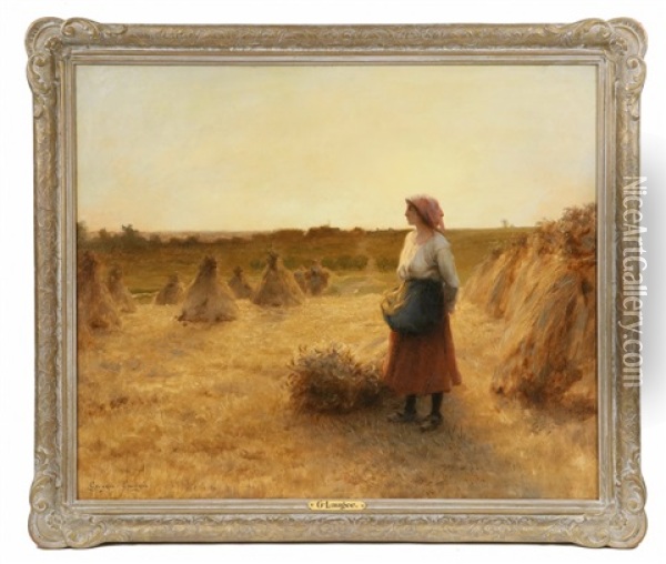 The Gleaner's Idyll' Oil Painting - Georges Laugee