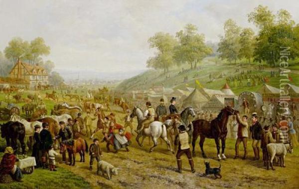 The Fair Oil Painting - Edward Benjamin Herberte