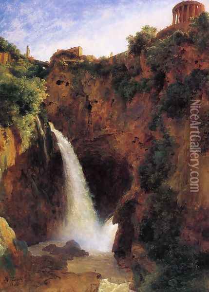 The Falls at Tivoli Oil Painting - Louise-Josephine Sarazin de Belmont