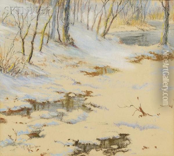 Winter Landscape. Oil Painting - William Partridge Burpee