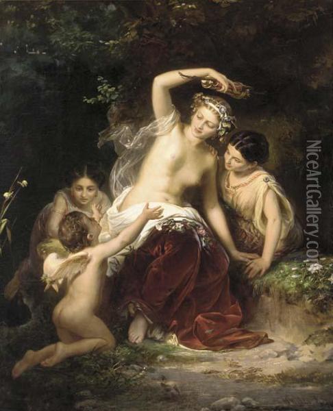 Diana With Her Companions Oil Painting - Wilhelm Wider