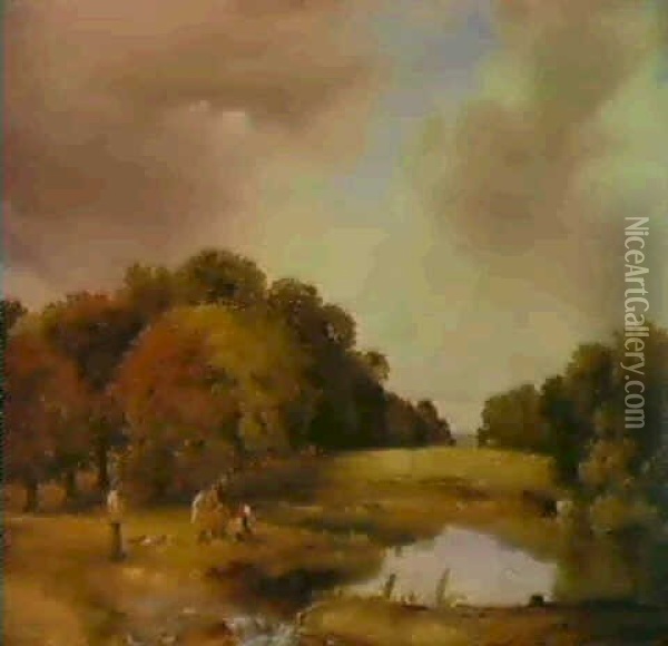 Fulford Park, Exter, Devon Oil Painting - Frederick Richard Lee