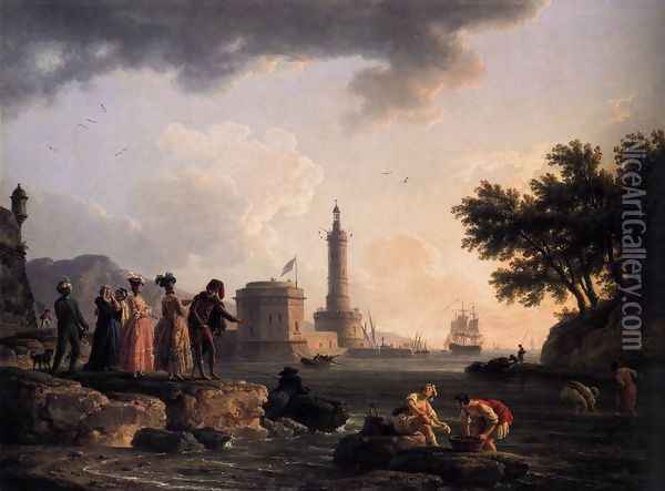 A Seashore 1776 Oil Painting - Claude-joseph Vernet