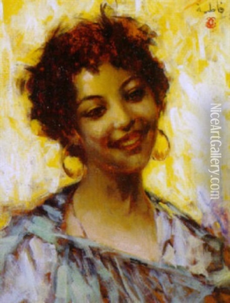 Fatima Oil Painting - Georges Gaste