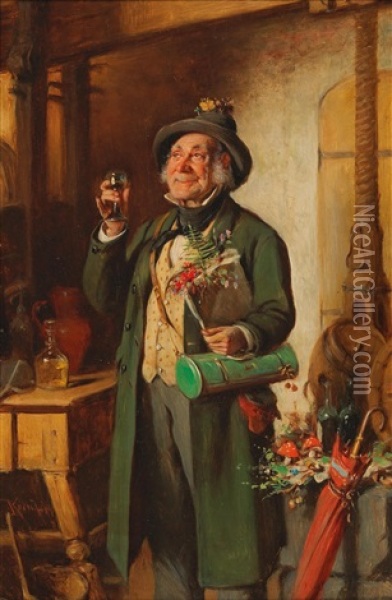 Botanikus Lieblingsblume Oil Painting - Hermann Kern