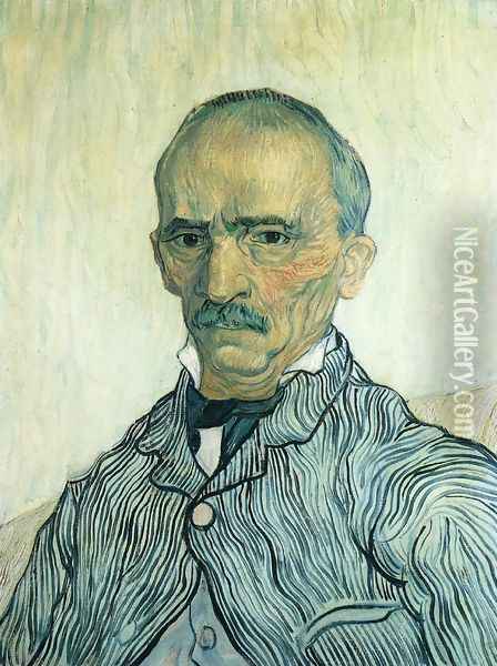 Portrait Of Trabuc An Attendant At Saint Paul Hospital Oil Painting - Vincent Van Gogh