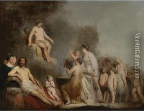 Sold By The J. Paul Getty Museum To Benefit Future Painting Acquisitions
 

 
 
 

 
 Homage To Bacchus Oil Painting - Pieter de Grebber