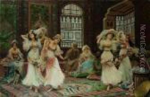 Dancers In The Harem Oil Painting - Fabbio Fabbi