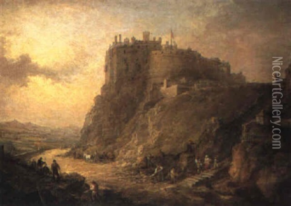 Edinburgh Castle Oil Painting - Alexander Nasmyth