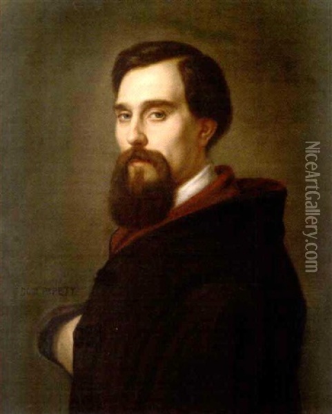 Portrait D'homme Oil Painting - Dominique Louis Ferreol Papety