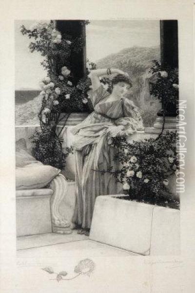 Engraved By Leopold Lowenstern Oil Painting - Anna Alma-Tadema