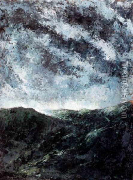 Vagen Oil Painting - August Strindberg