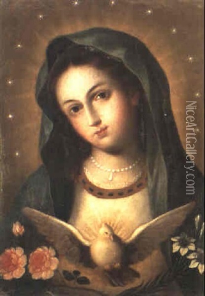 La Virgen Inmaculada Oil Painting - Miguel Cabrera