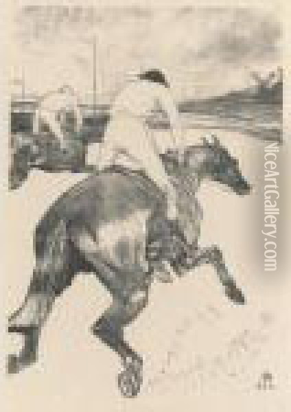 Le Jockey (d. 279; A. 365; W. 308; Adr. 356) Oil Painting - Henri De Toulouse-Lautrec