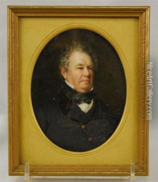 Portrait Miniature Of James Ingersoll Oil Painting - Richard Morrell Staigg