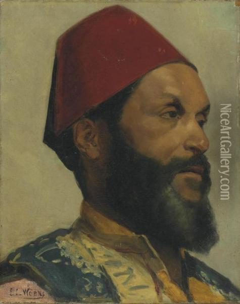 Portrait Of A Turkish Man Oil Painting - Edwin Lord Weeks