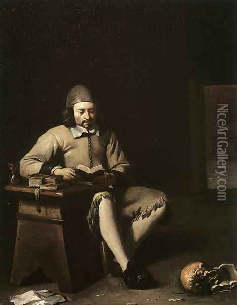 Penitent Reading in a Room Oil Painting - Michael Sweerts