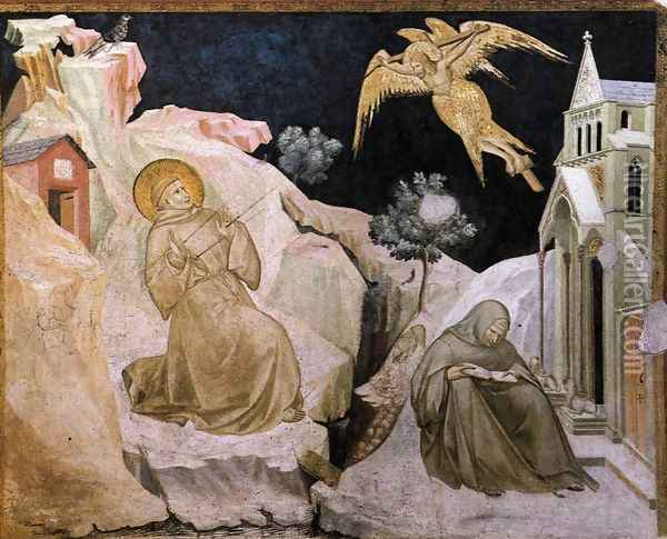 Stigmata of St Francis c. 1320 Oil Painting - Pietro Lorenzetti