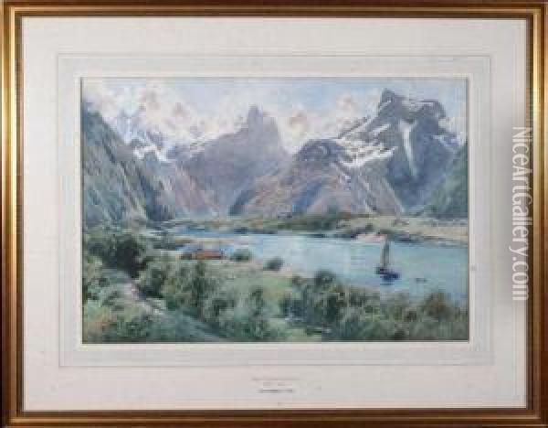 The Romsdal Alps Oil Painting - Alfred Heaton Cooper