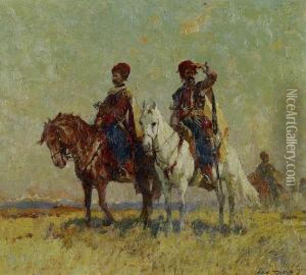 Kurdische Reiter Von Eriwan Oil Painting - Max Tilke