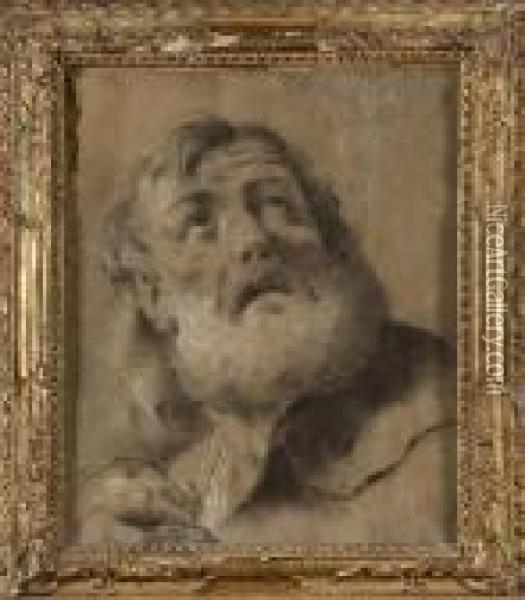 Tete De Saint-pierre Oil Painting - Giovanni Battista Piazzetta