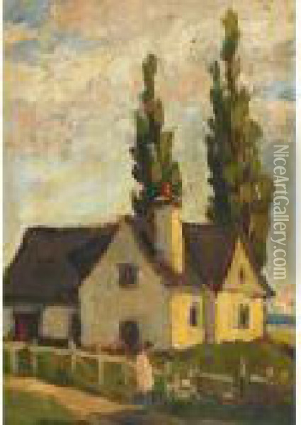 Old House, St. Joachim, P.q. Oil Painting - John Young Johnstone