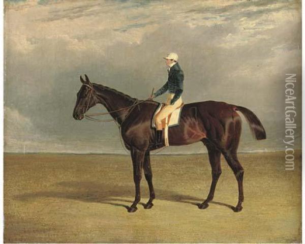 Margrave With J. Robinson Up Oil Painting - John Frederick Herring Snr