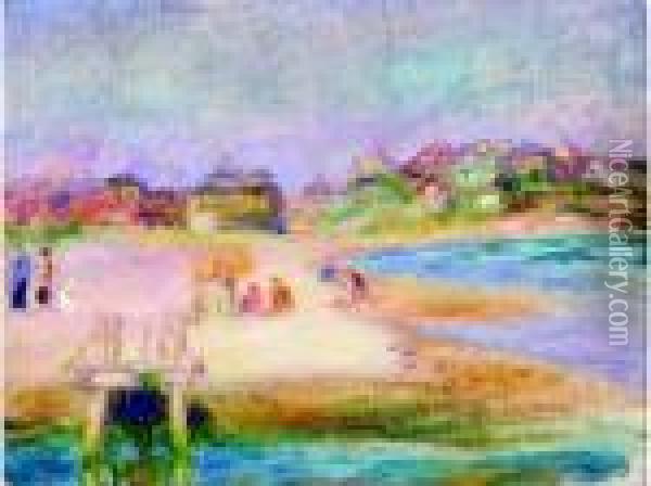 Sketch For Bass Rocks Oil Painting - William Glackens