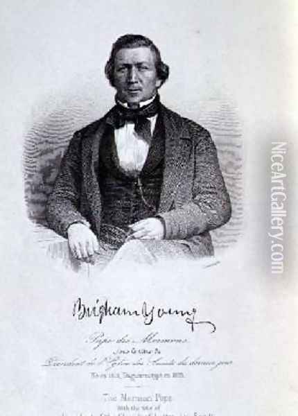 Portrait of Brigham Young 1801-77 Oil Painting - Lemaitre