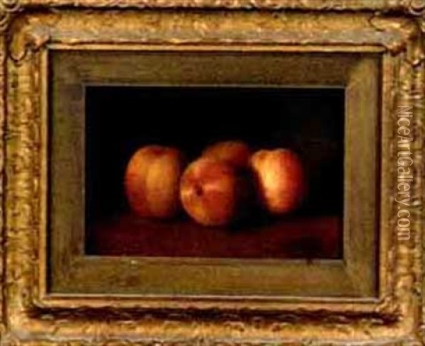 Still-life Of Peaches Oil Painting - George Henry Hall
