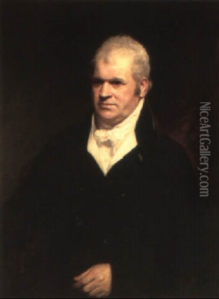 Portrait Of William Rush Of Elsenham Hall, Hertfordshire Oil Painting - John Jackson