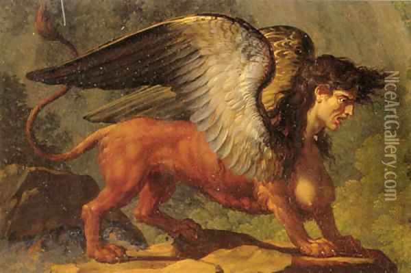 Oedipus and the Sphinx 2 Oil Painting - Francois-Xavier Fabre