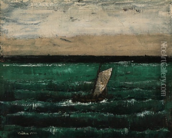 Gron Marine Oil Painting - Ernst Johan Zeuthen