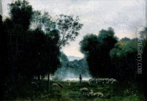 Le Berger Oil Painting - Stanislas Lepine
