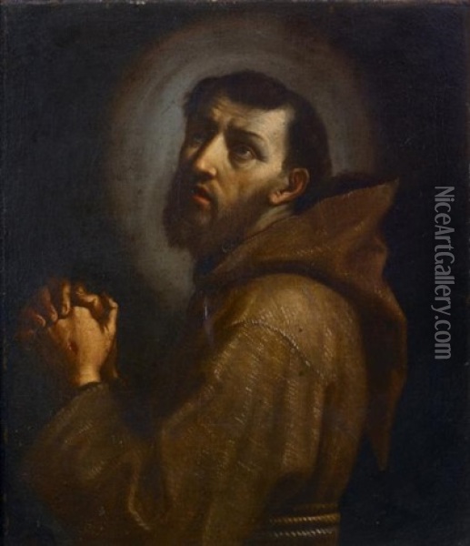 Saint Francois En Priere Oil Painting -  Guercino