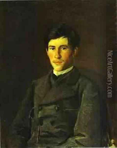 Portrait Of Adam Olsufyev 1881 Oil Painting - Nikolai Nikolaevich Ge